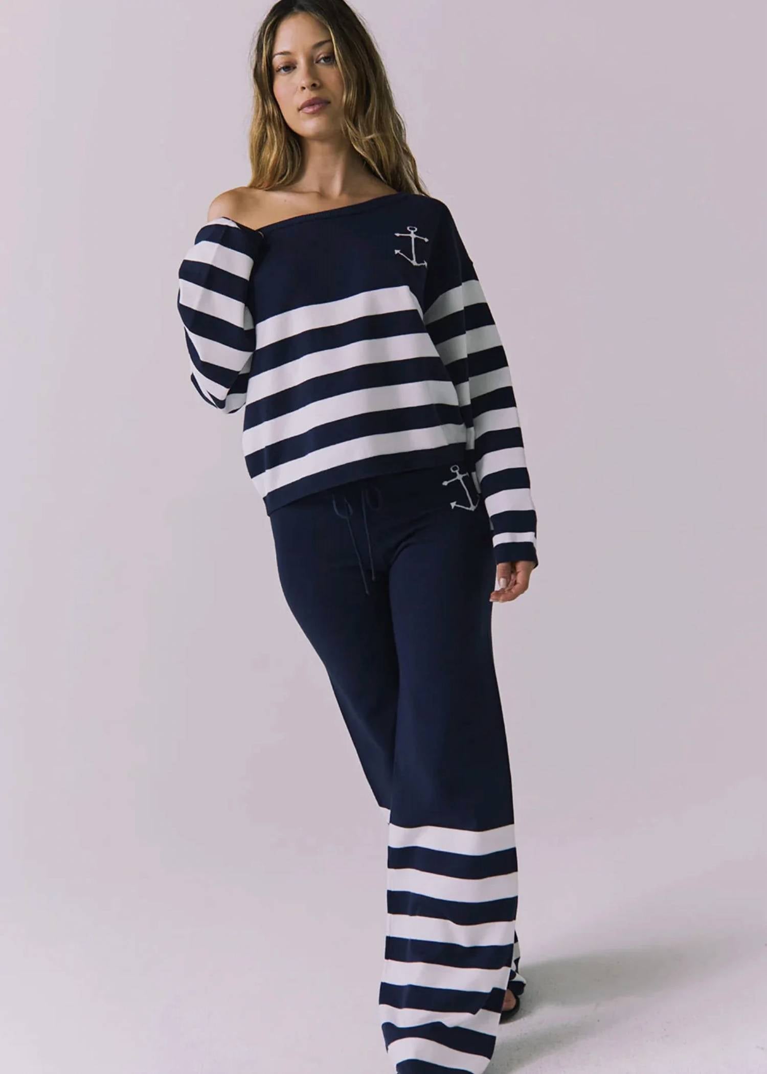 Chaser - Anchor Stripe Pants