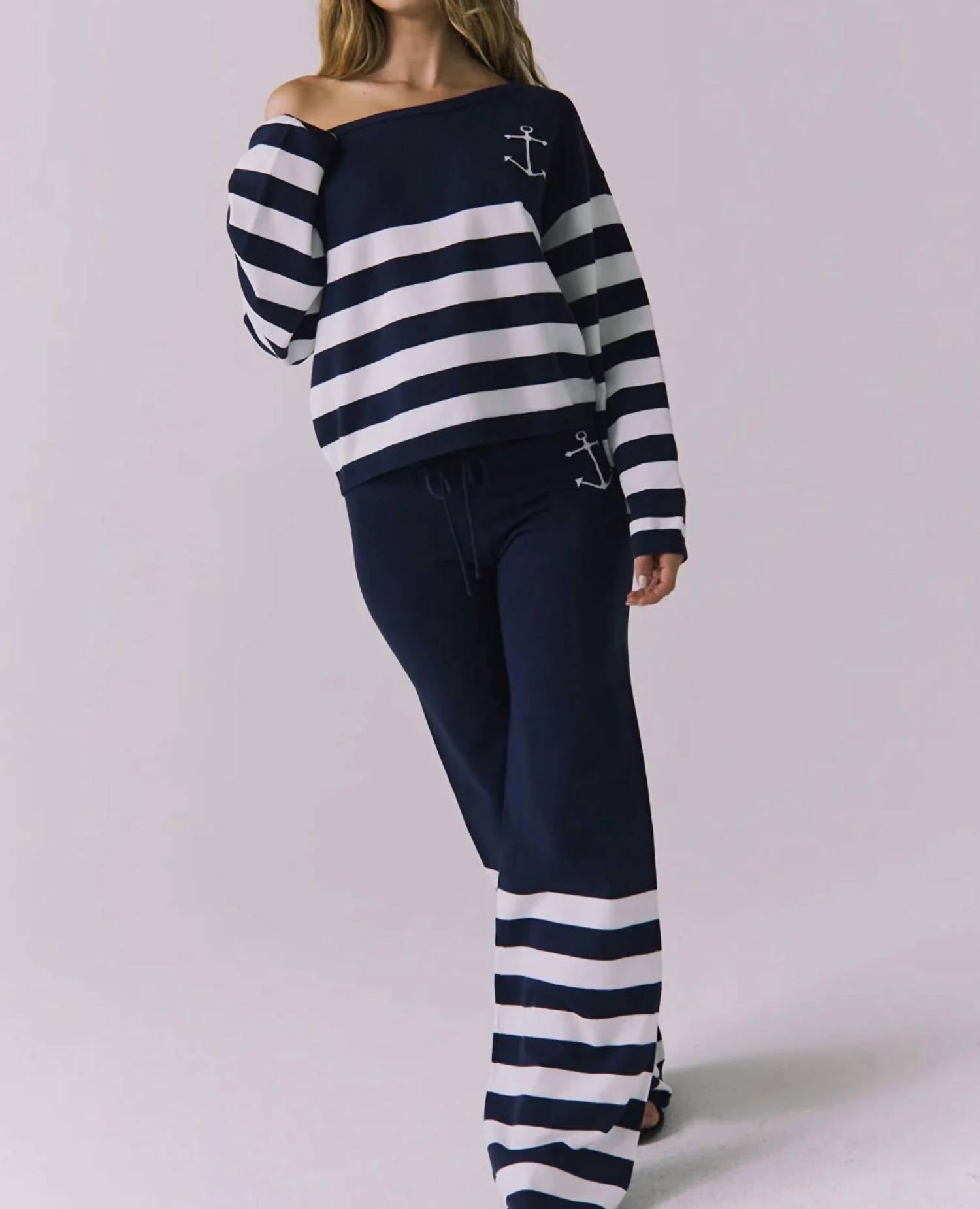 Chaser - Anchor Stripe Pants