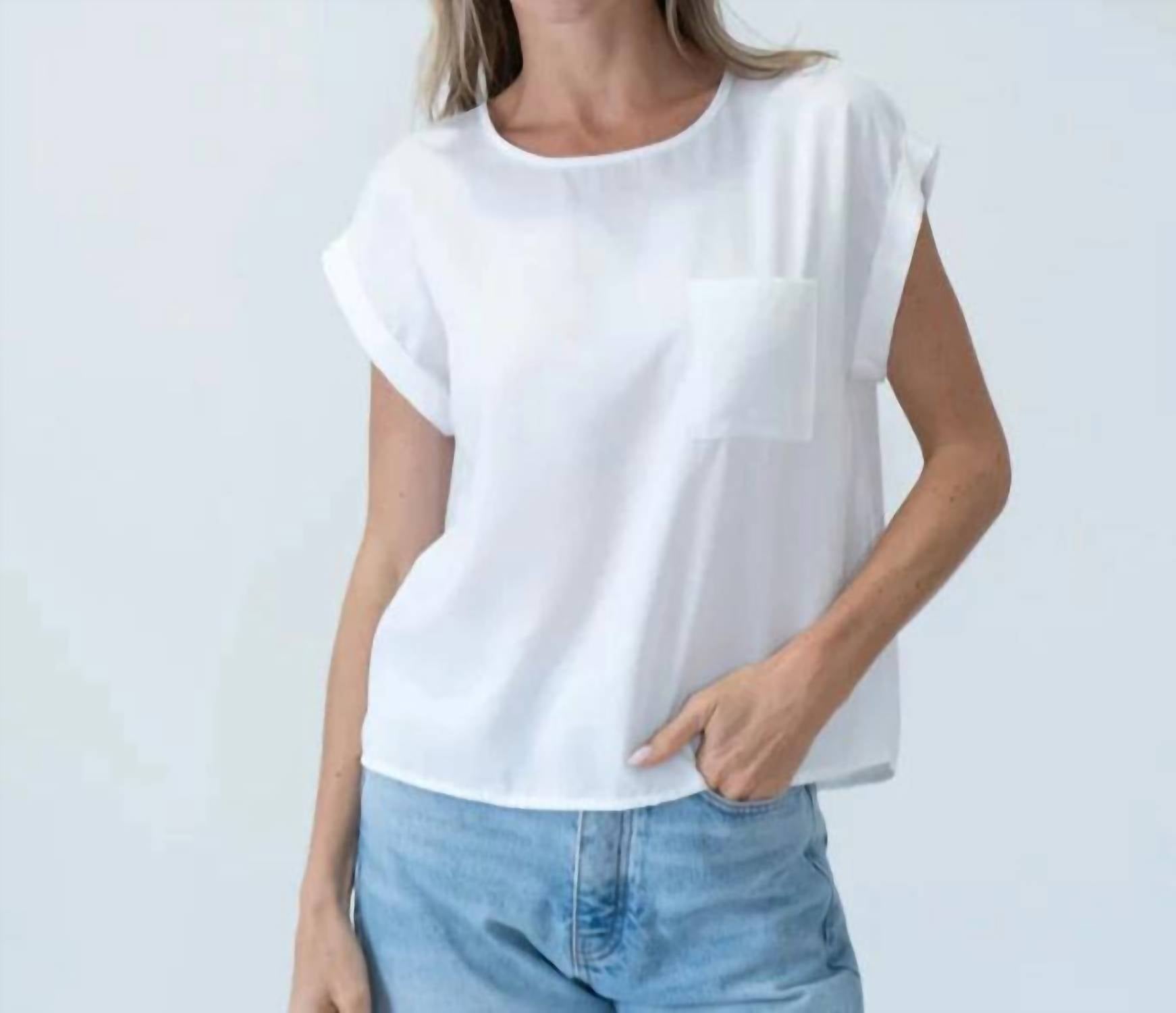 Six/Fifty - Kaitlin Button-back Short Sleeve Top