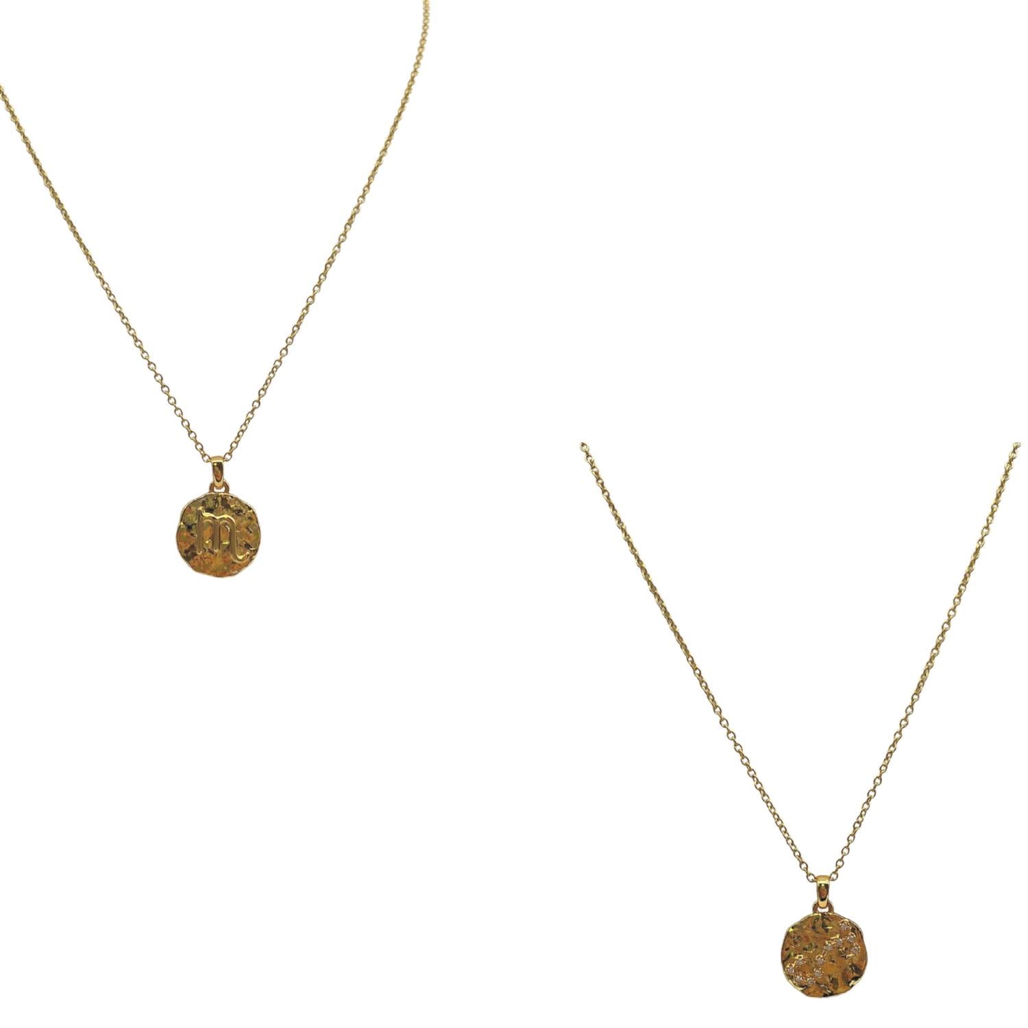 Sahira Jewelry Design - Women's Zodiac Constellation Coin Necklace