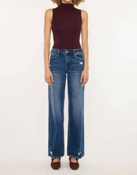 Kancan - High Rise Wide Leg Jeans
