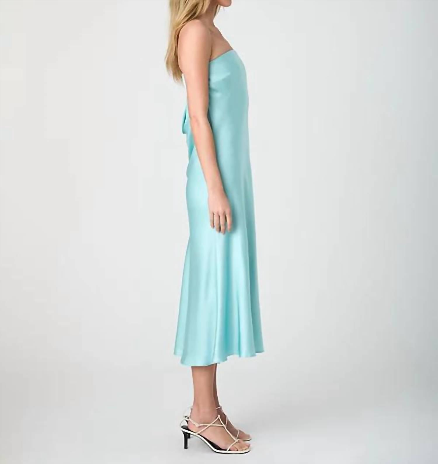French Connection - Oona Satin Strapless Midi Dress