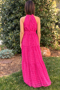 Whimsical Mimsy - Sunset Halter Maxi Dress