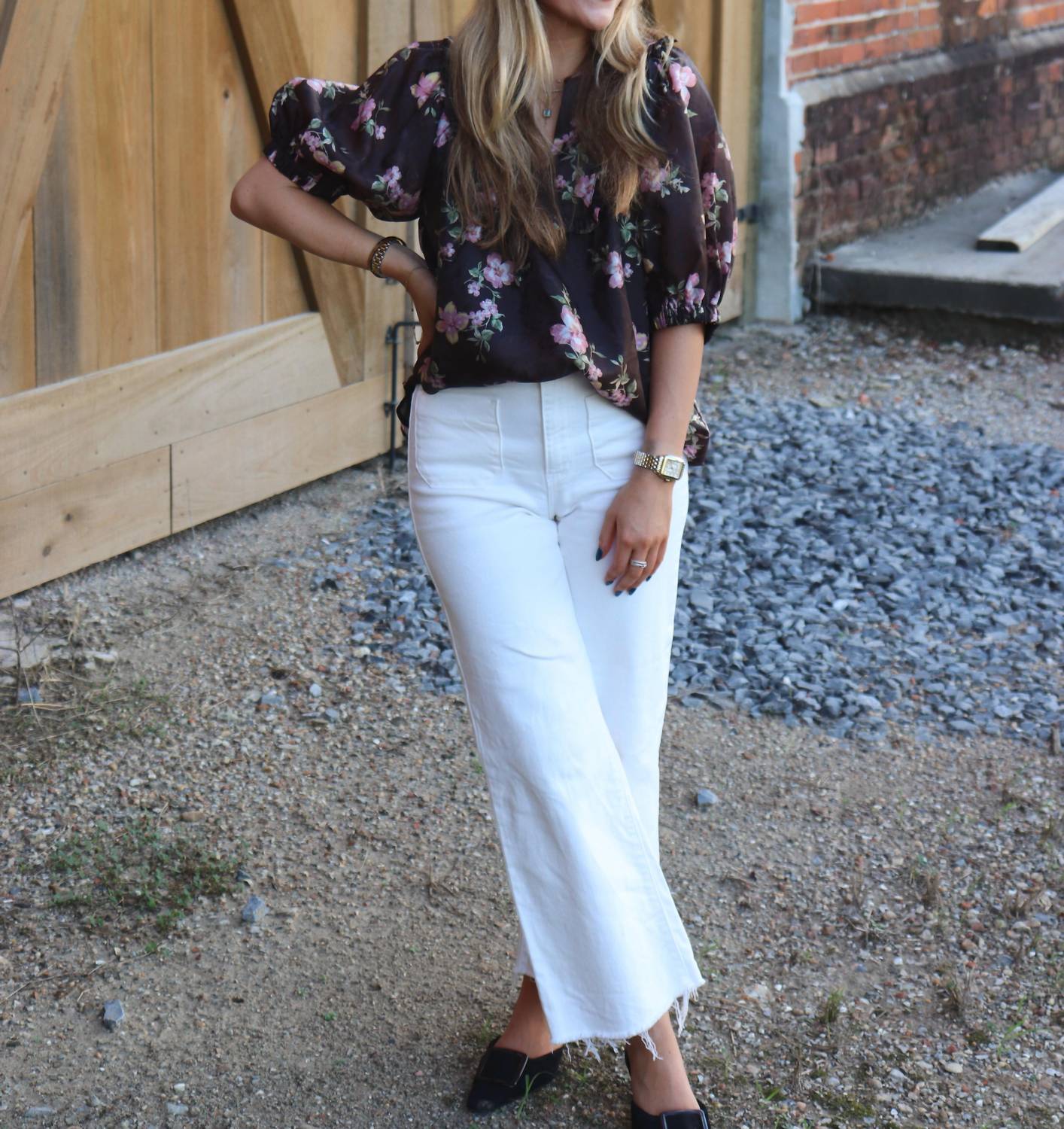 Joy Joy - Harriet Floral Print Puff Sleeve Top