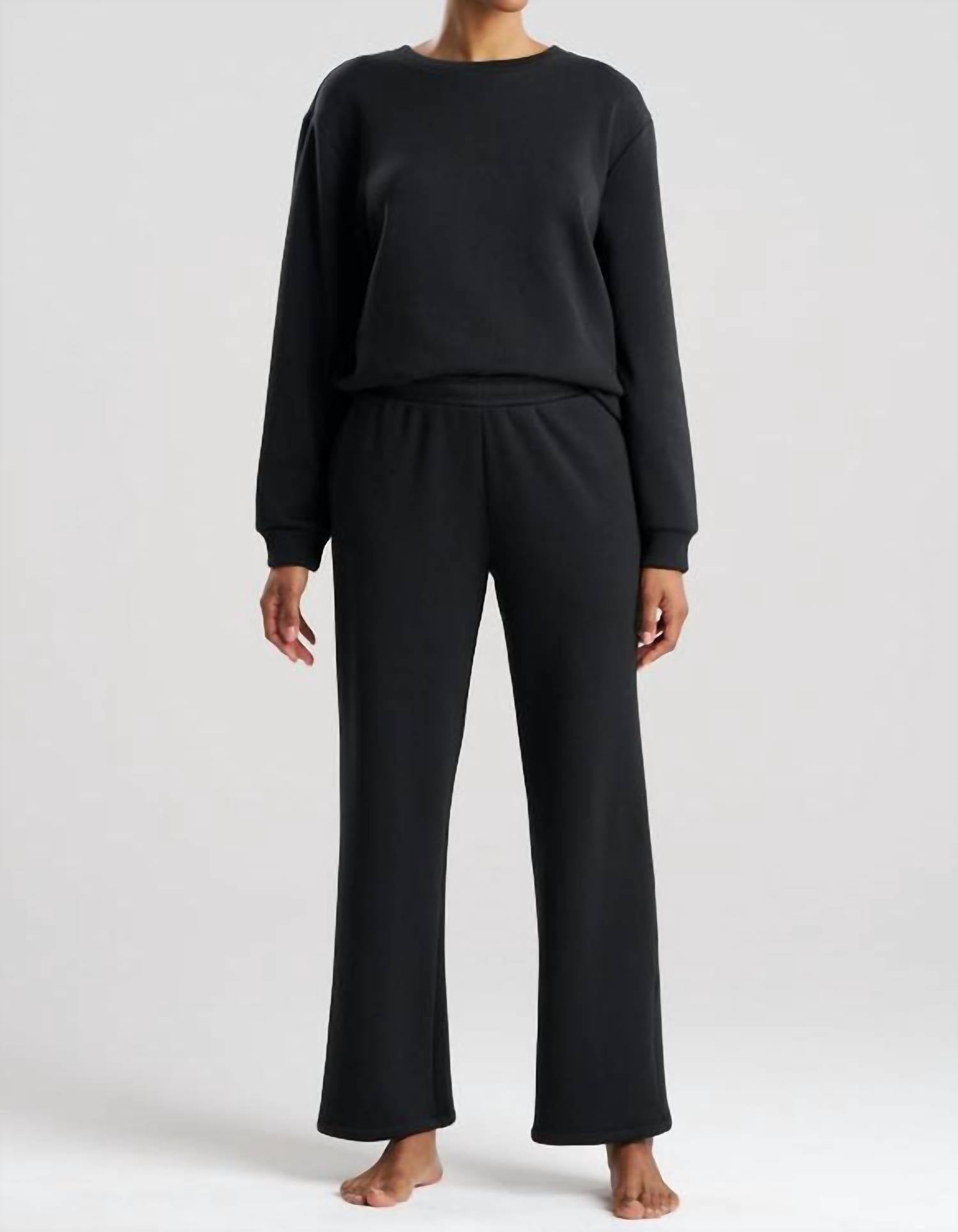 Natori Nova Straight Leg Pants in black - women's pants