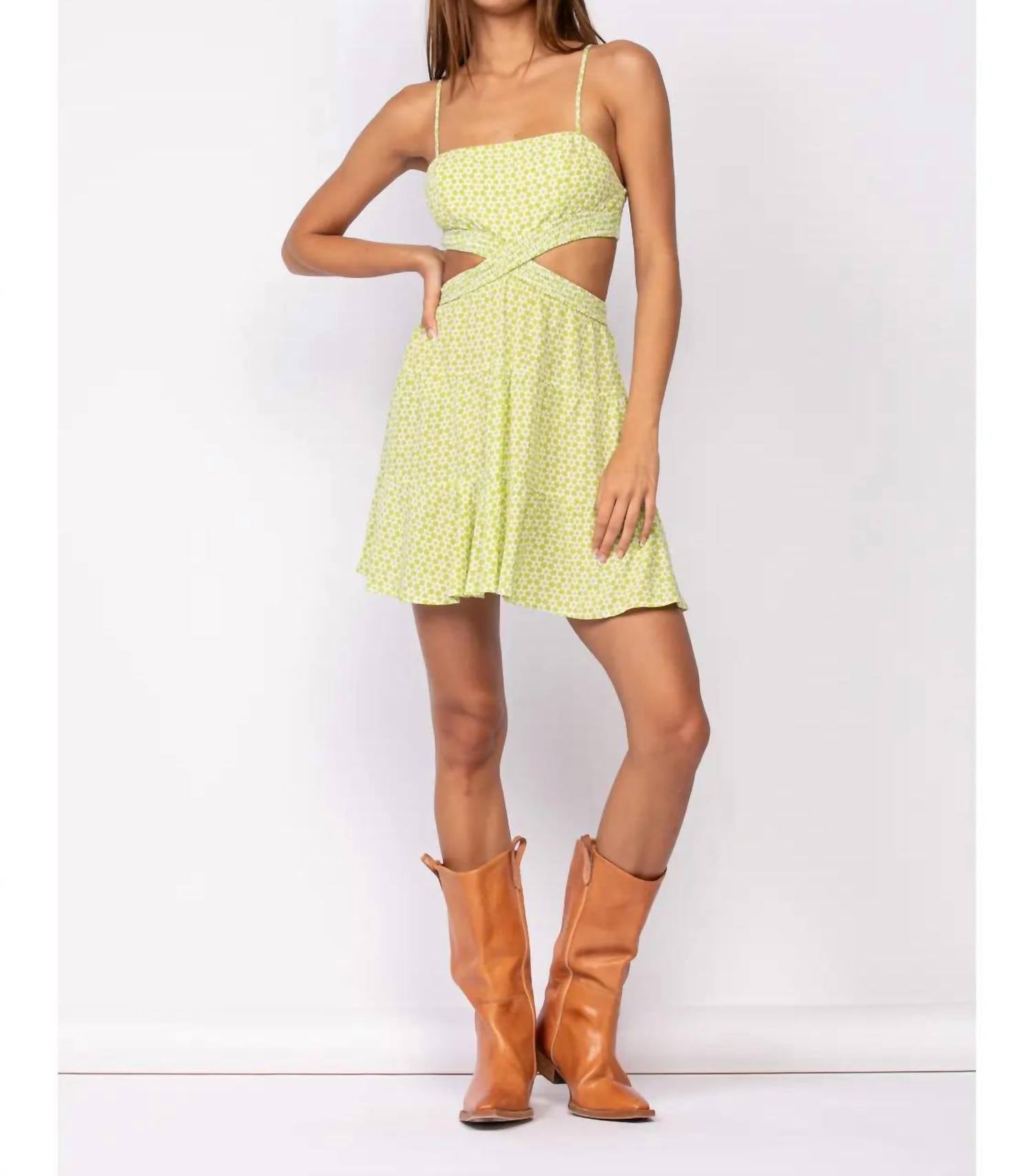 Sky To Moon - Floral Twisted Smocked Mini Dress