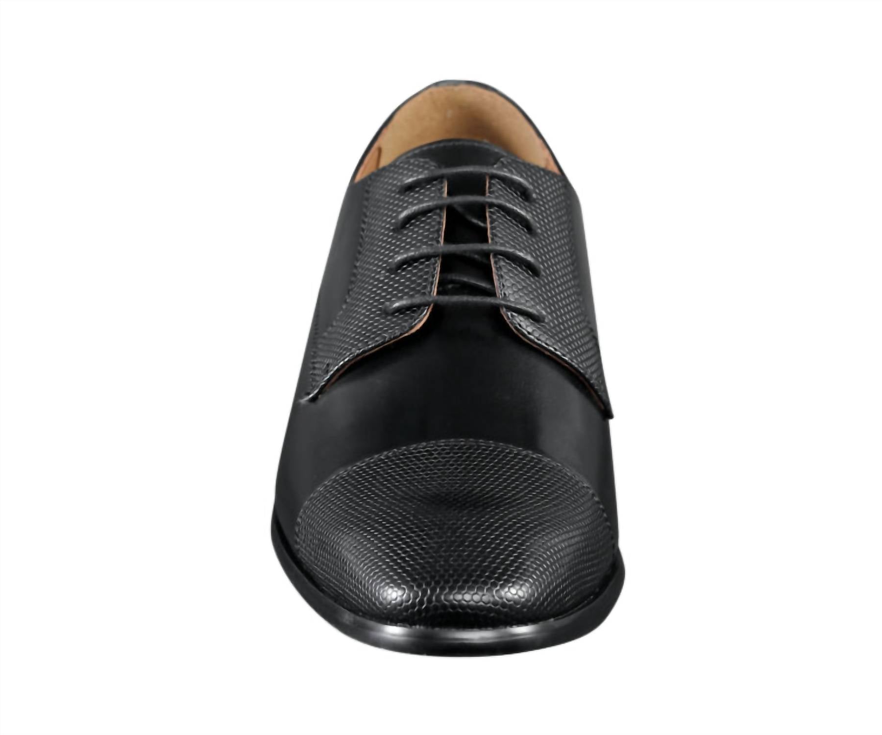 Amali Men's Russo Oxford Shoes in black - men's shoe - detail view