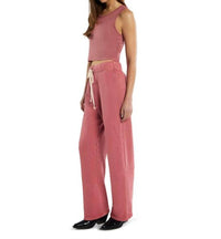 LES TIEN Talya Crop Tank in flamingo - women's tank top - detail view