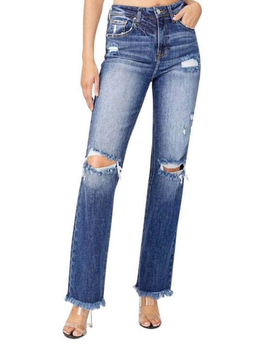 Risen - High Rise Straight Jeans