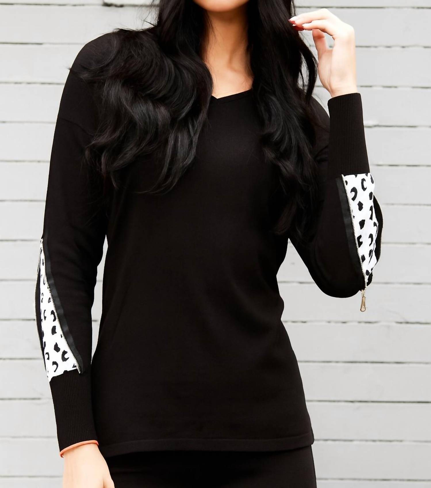 Angel Apparel - Zip V-Neck Top