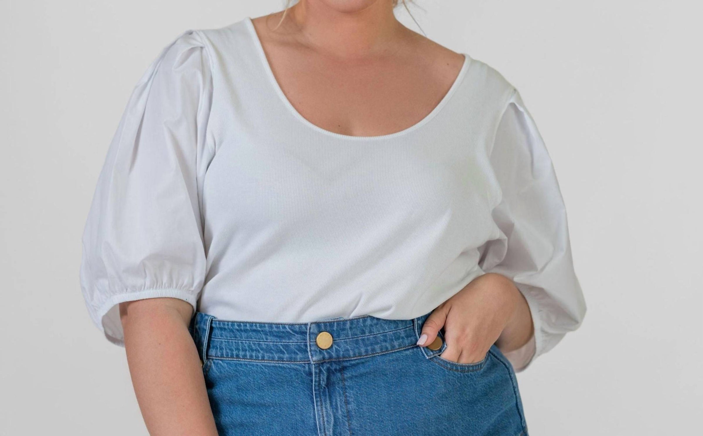 Marie Oliver - Leigh Pull-on Scoopneck Top - Plus
