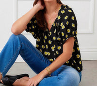 Karen Kane - Puff Sleeve Peasant Top