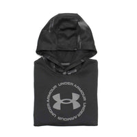 UNDER ARMOUR Boy's Armour Fleece Branded Hoodie in black - kids' shirt - detail view