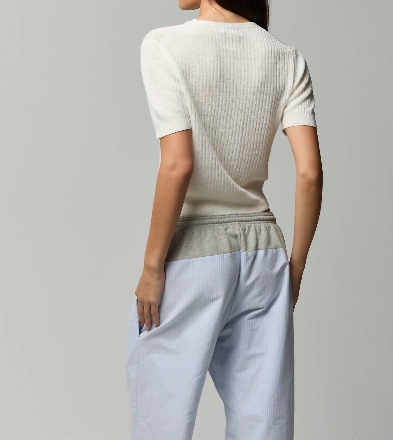 Asher Ingrid V Cardigan in white - women's cardigan - alternate view