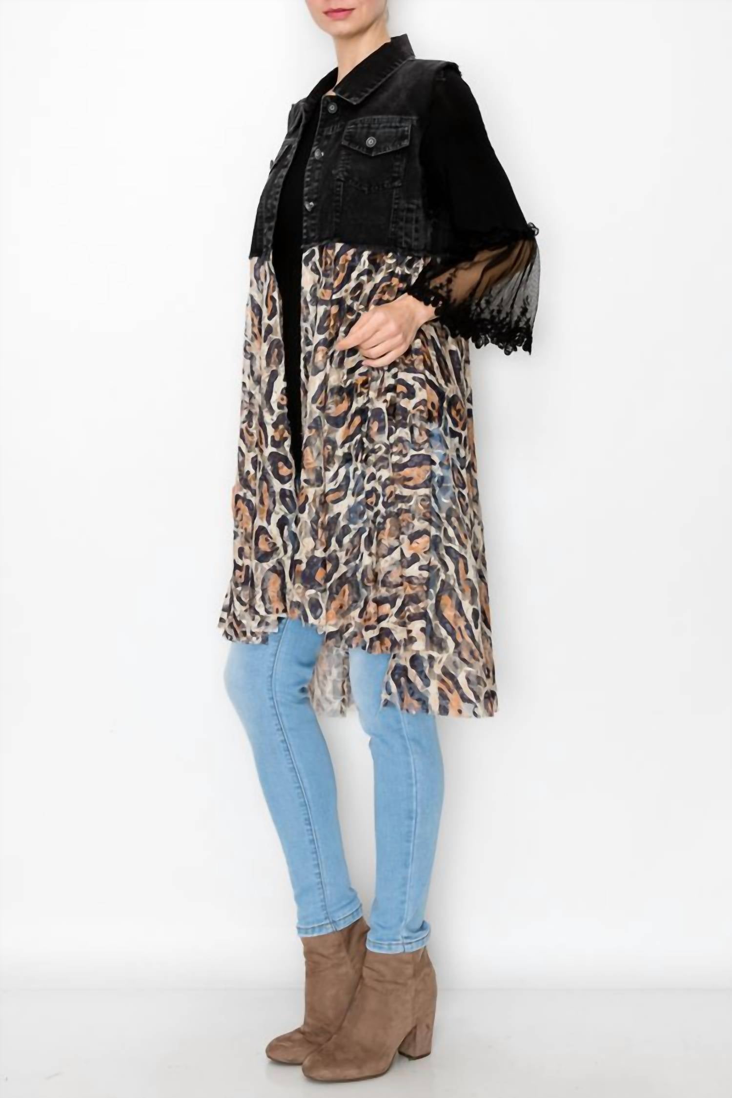 Origami - Denim And Lace Vest