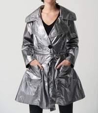 Joseph Ribkoff Metallic Double-breasted Jacket in silver - women's jacket