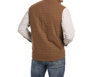 Madison Creek Outfitters Sautee Reversible Vest in brown glen plaid black - men's jacket - alternate view