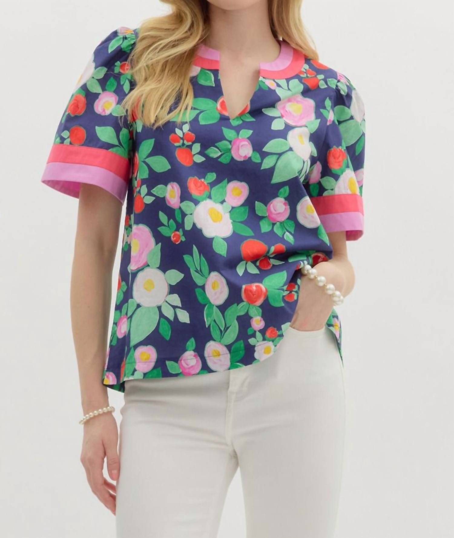 Entro - Rinna Floral Top