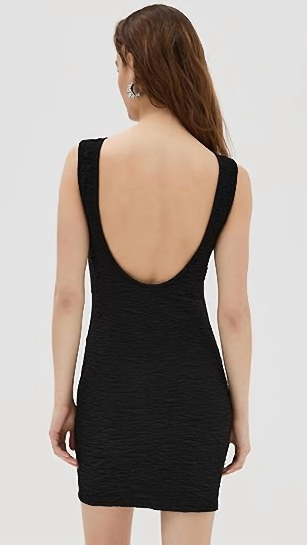 Good American - Wide Scrunchie Scoop Back Mini Dress