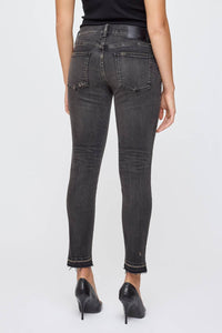 Moussy Framingham Skinny Jean in light black - women's jeans - detail view