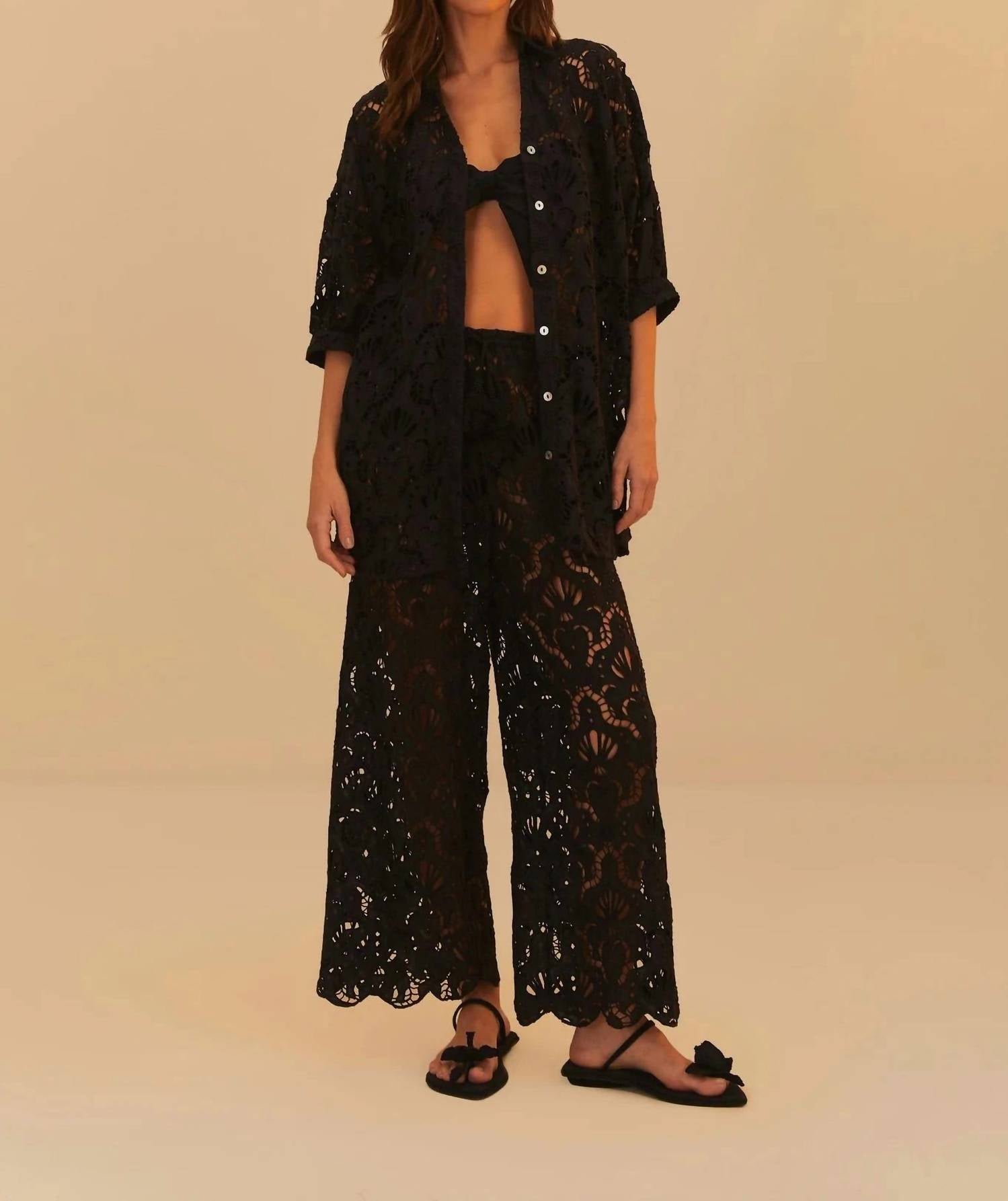 Farm Rio - Seashell Eyelet Shirt