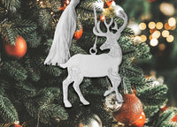 Creative Gifts International - Scroll Reindeer Ornament with White Tassel
