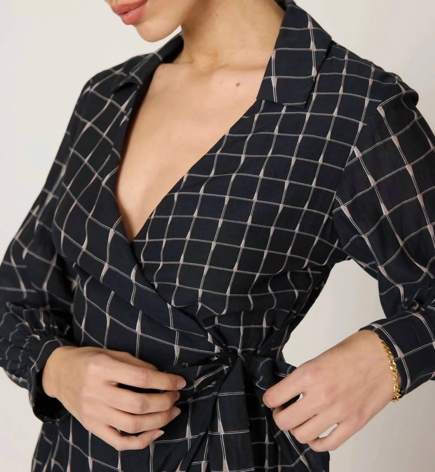 Cleobella Talia Mini Dress in checkered - women's dress - view 4