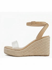 Let'S See Style - Women's Lucite Espadrille Wedge Sandals