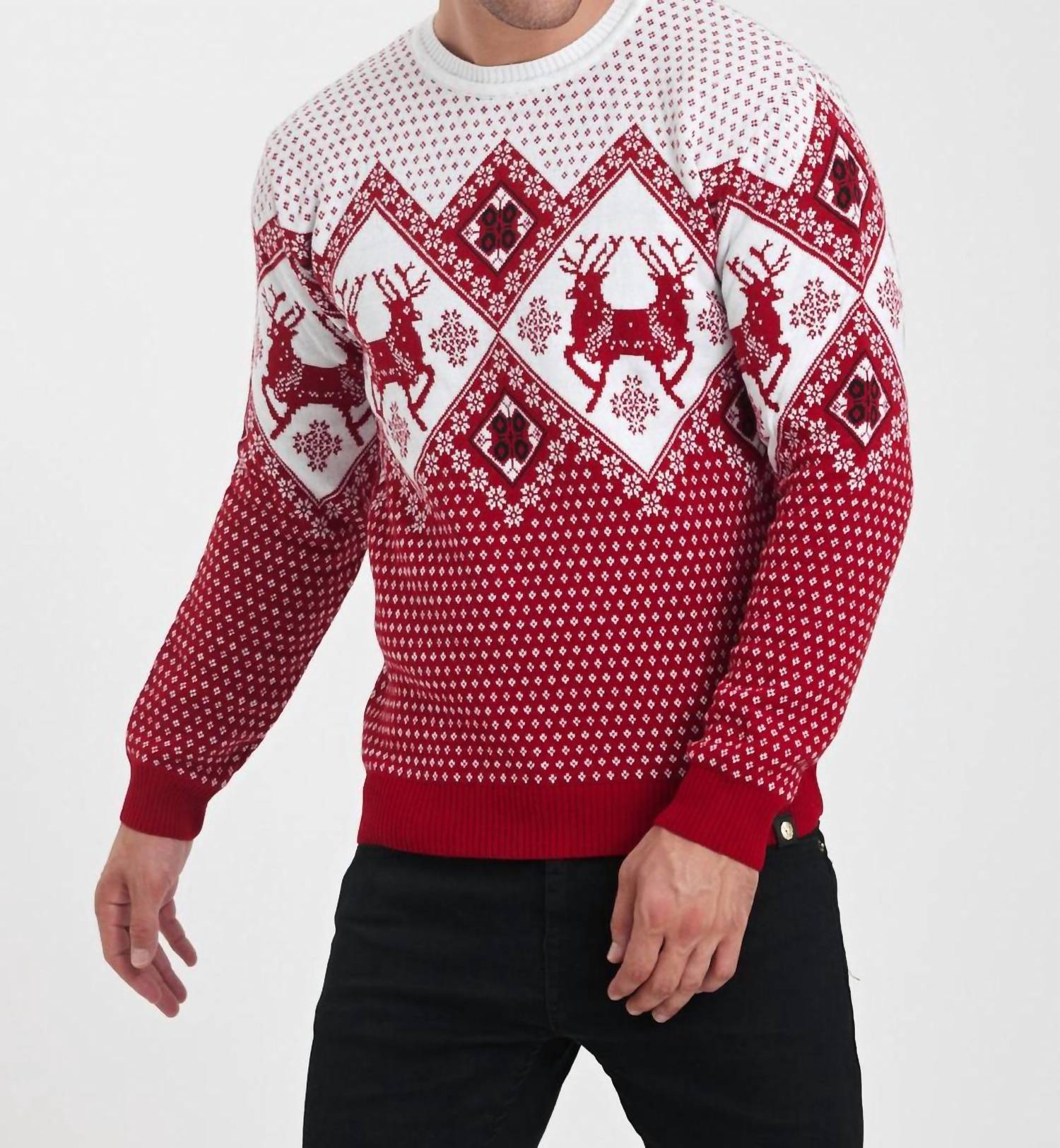 Galani - Men’s Modern Festive Knit Pullover Sweater
