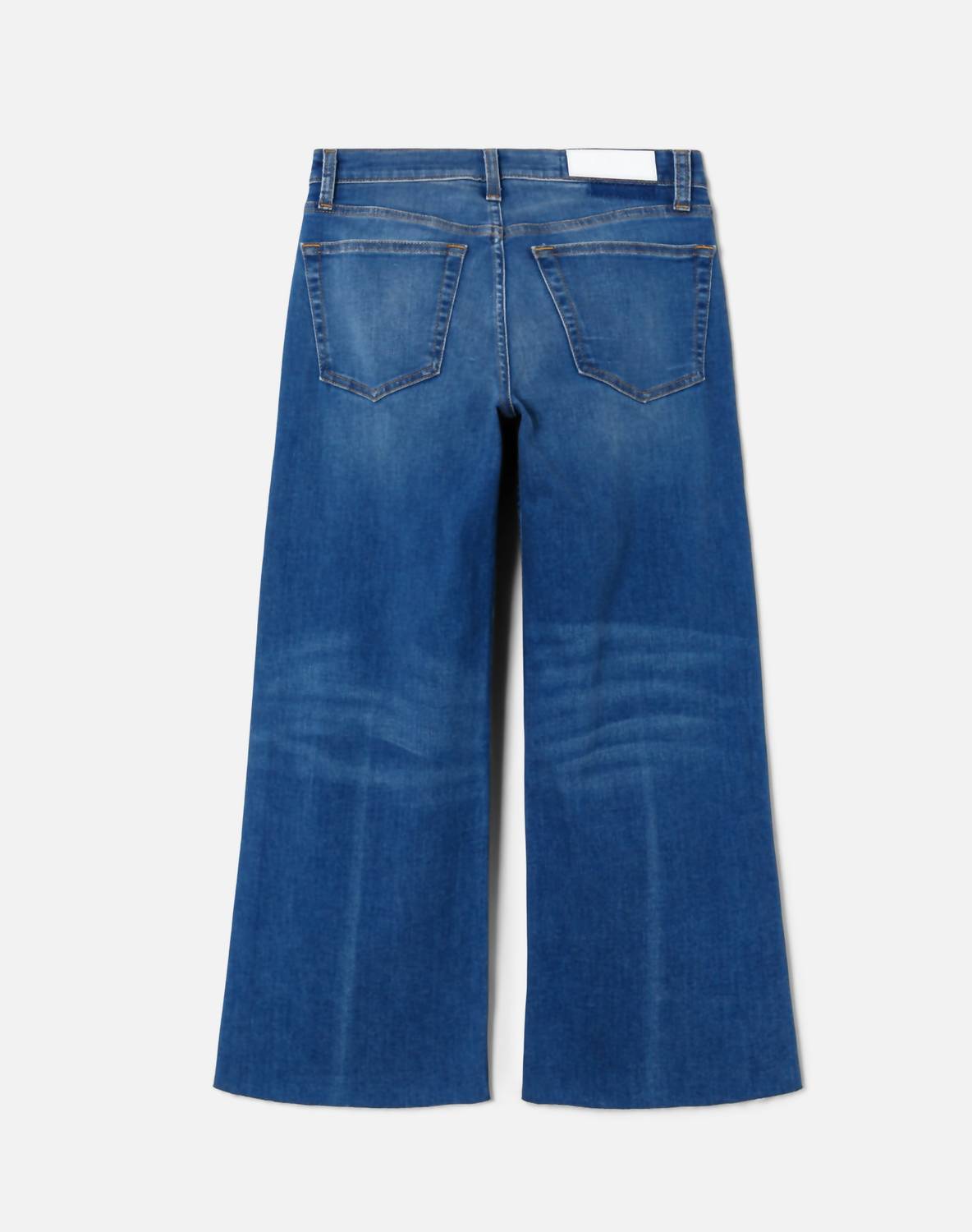 Re/Done - Comfort Stretch Mid Rise Wide Leg Crop Jeans