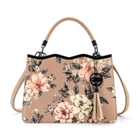 Like Dreams Women's Violette Floral Print Crossbody Satchel Bag in beige - women's bag