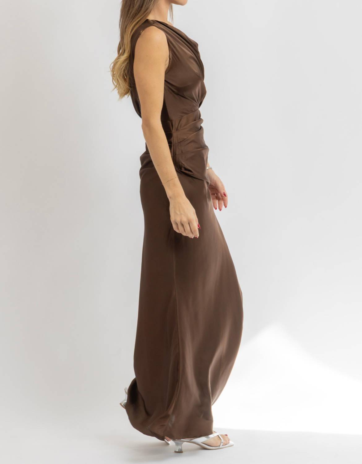 Mable - Raven One Shoulder Maxi Dress