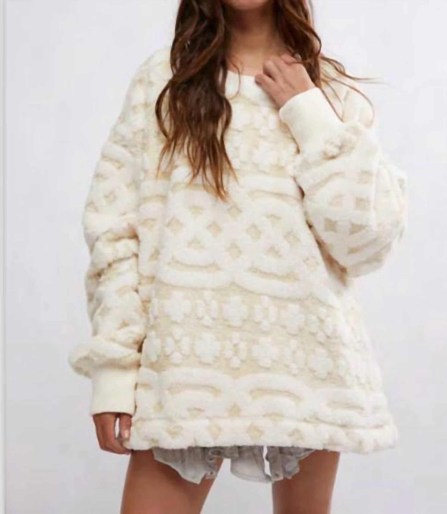 Free People - Knit Cable Sweatshirt