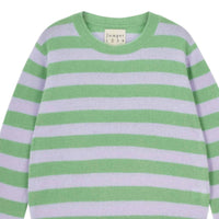 Jumper1234 - Women's Stripe Distressed Crew Sweater