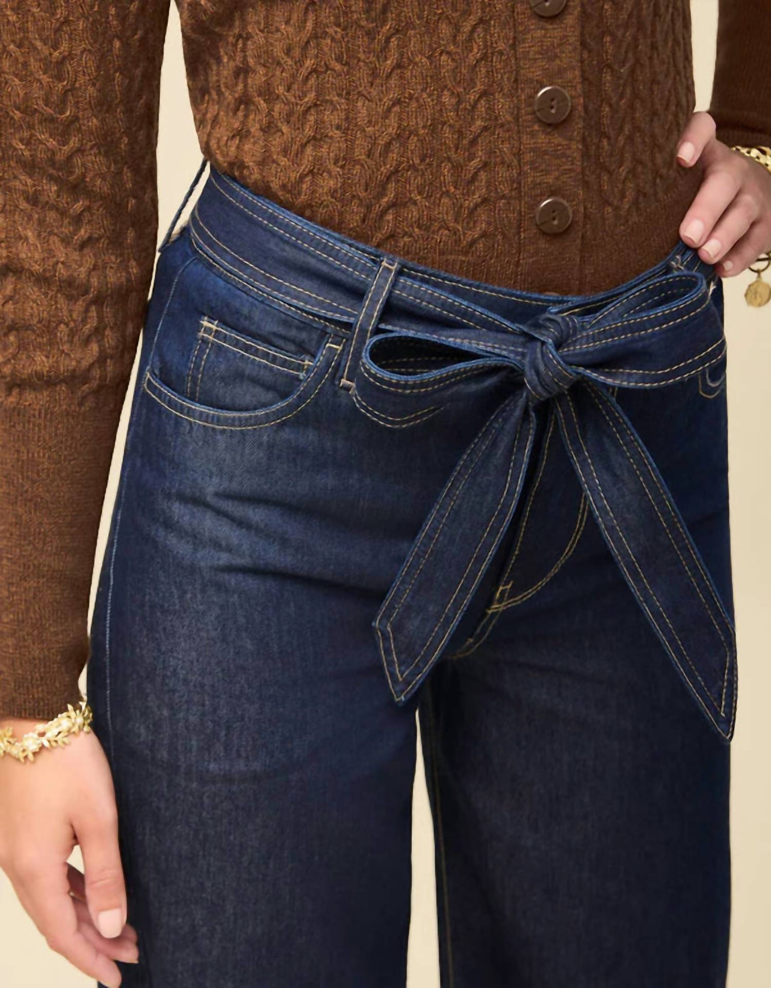 spartina 449 Faye Denim Trouser in midnight marina rinse wash - women's jeans - view 6