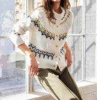 Fifteen Twenty - Astrid Fair Isle Cardigan Sweater