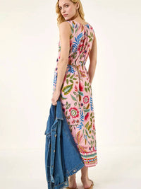 Charlie B - Printed Viscose Dress With Smocking at Waist