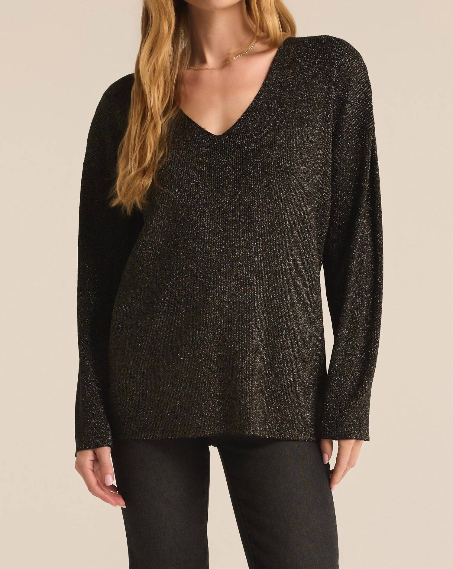 Z Supply Goldie Sweater in black - women's sweater