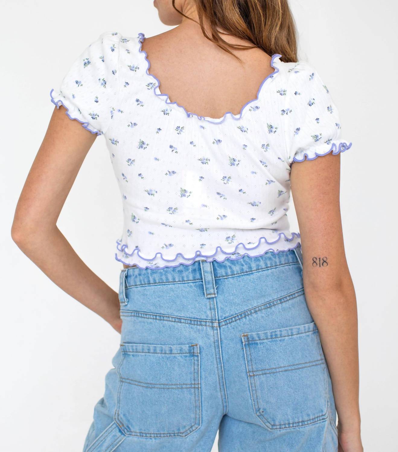 Kestan - Bellflower Ruffle Hem Top