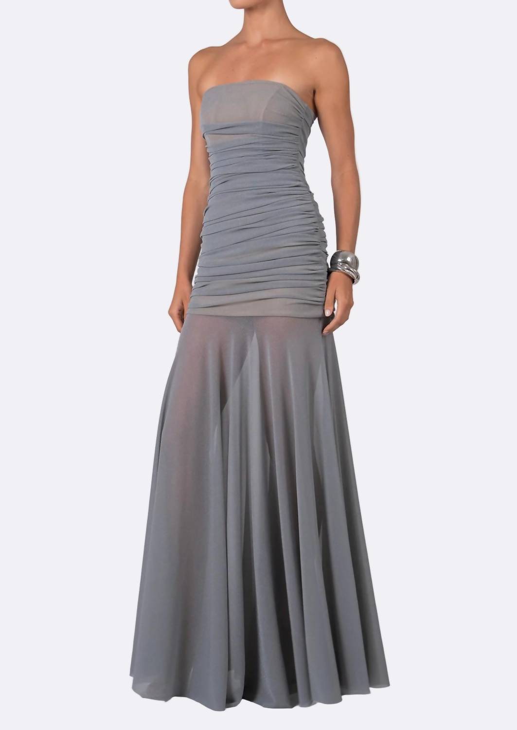 Nonchalant Label - Gailey Strapless Ruched Maxi Dress
