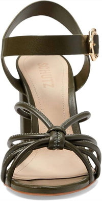 SCHUTZ Women's Mahi Block Sandal in military green - women's sandal - alternate view