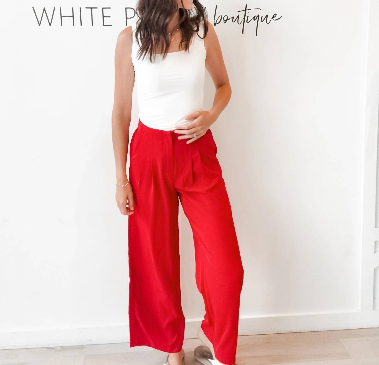 Skies Are Blue - Ginnie Luxe Wide Leg Pants