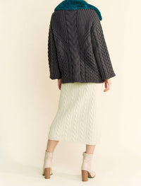 Davi & Dani - Jones Vintage Contrast Collar Cardigan