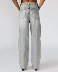 STEVE MADDEN Zo Straight Leg Jean in silver - women's jeans - detail view