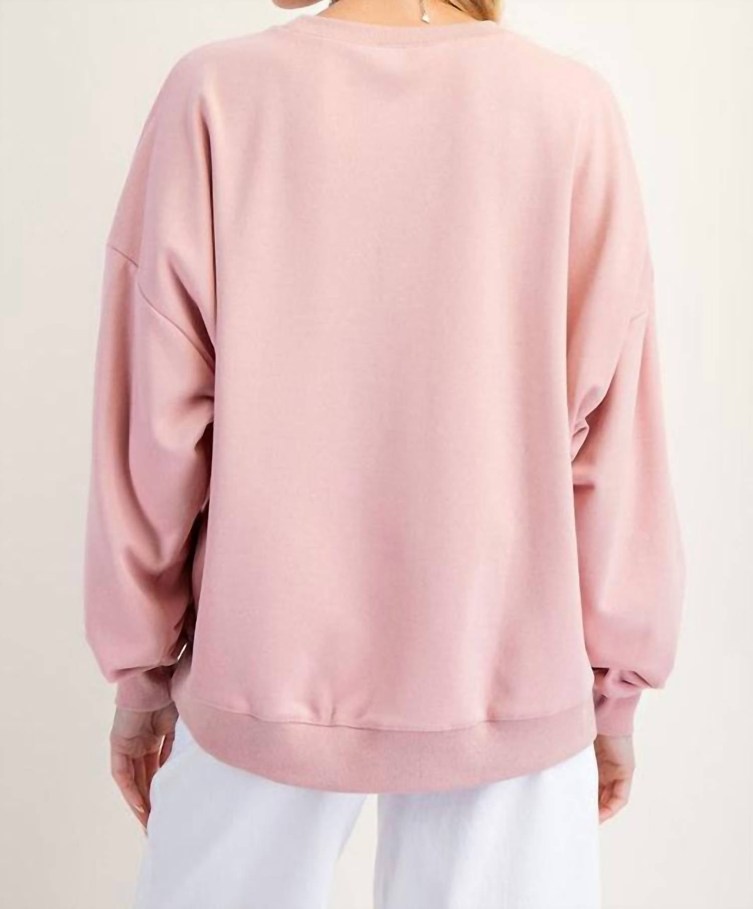 Easel - Rising Star Patch Terry Knit Pullover