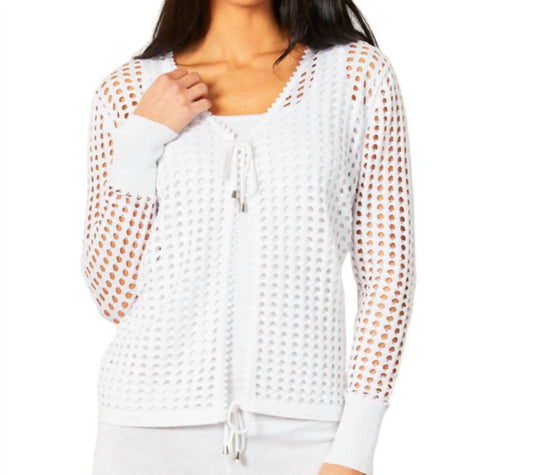 Angel Apparel - Crochet Tie Up Cardigan