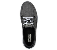 Skechers Women's On The Go Flex Shoes in black white - women's sneaker - detail view