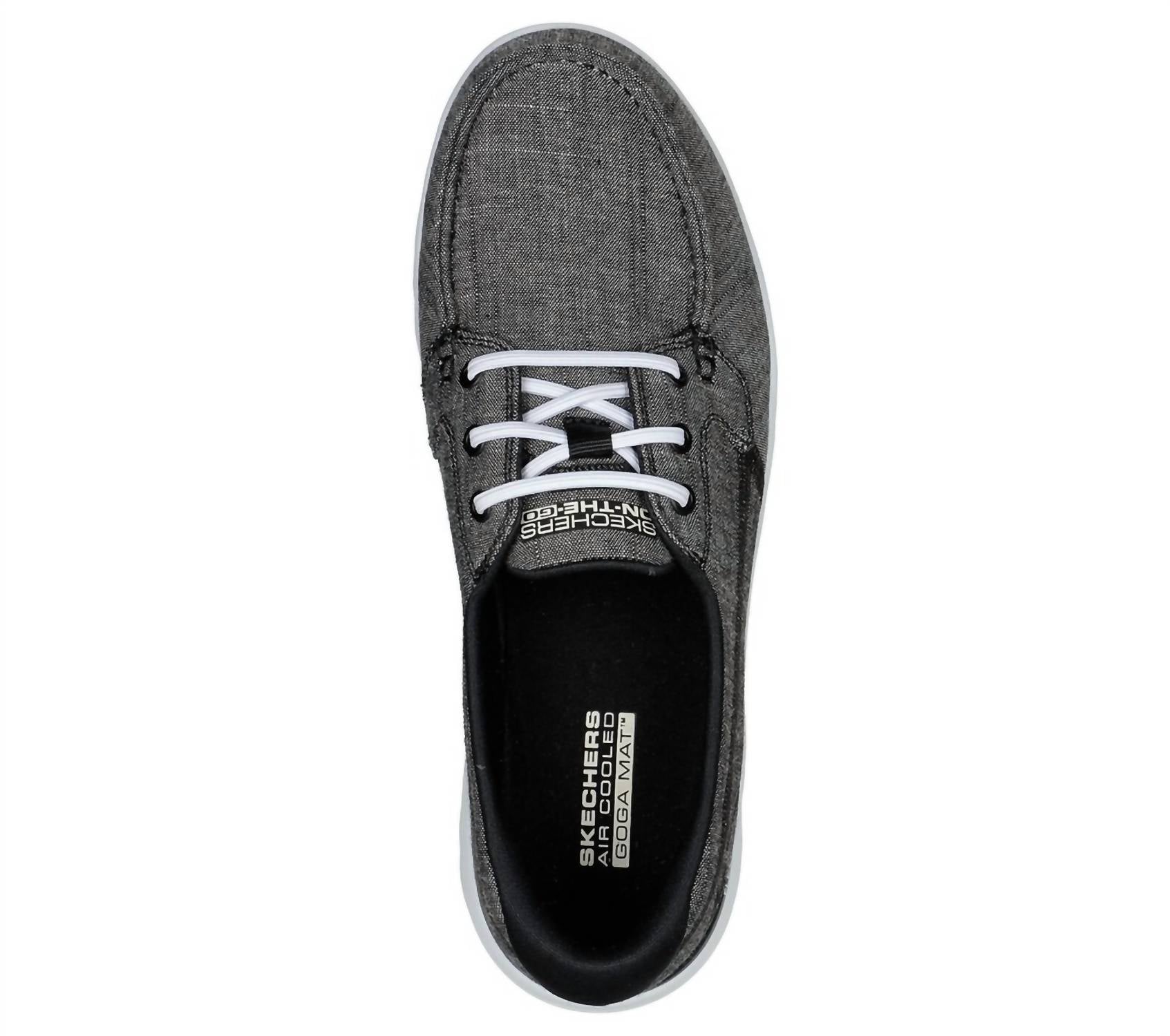 Skechers Women's On The Go Flex Shoes in black white - women's sneaker - detail view