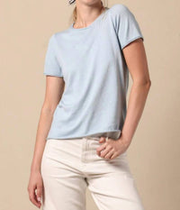Minnie Rose - Supima Cotton Cashmere Short Sleeve Tee