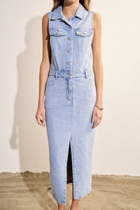 English Factory - Sleeveless Maxi Denim Dress